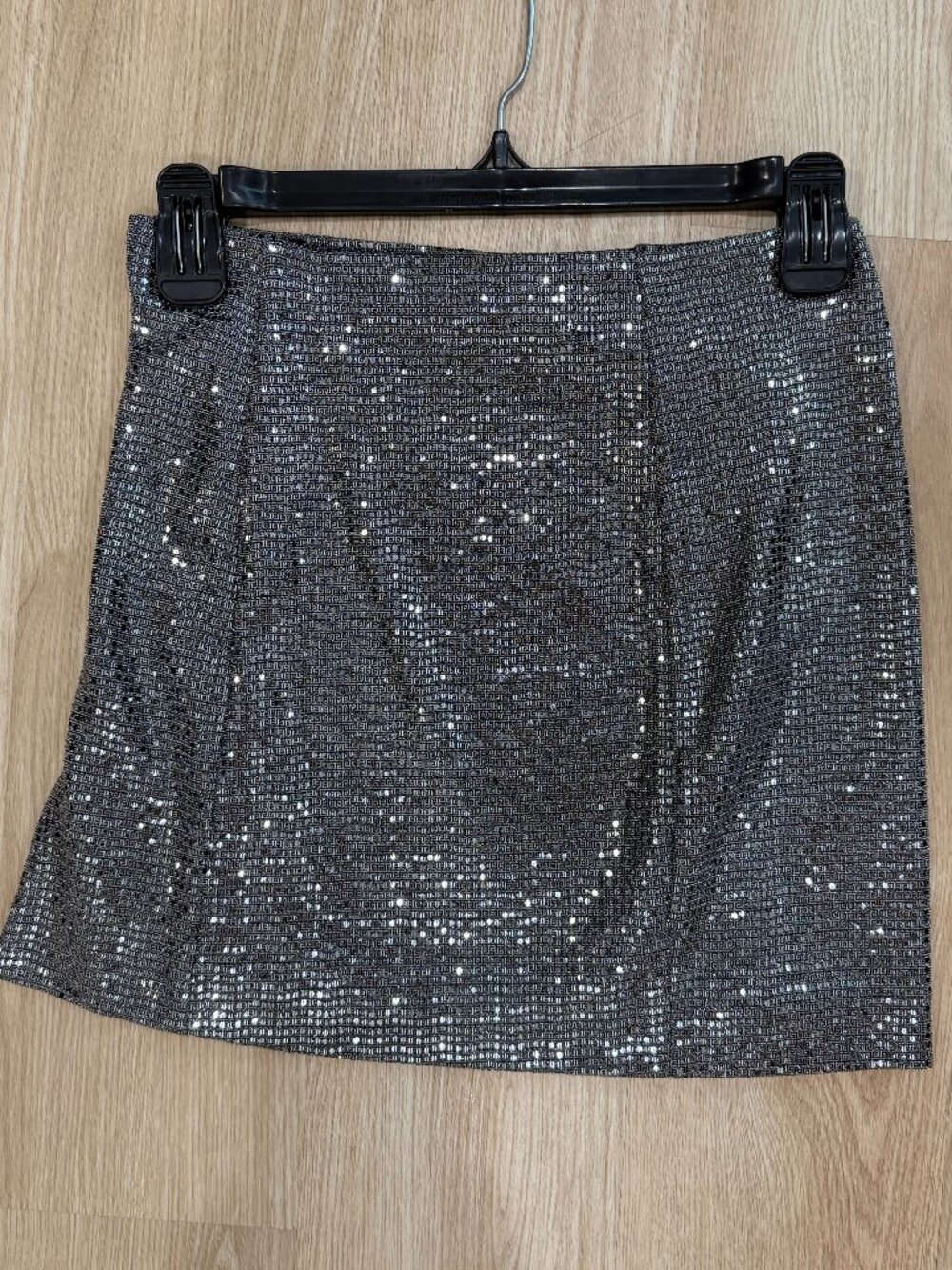 Silver Sequin Skirt
